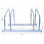 2 bicycle ground bike parking racks 22-28 inch wheel supports, maximum tire width 2.15 inches, galvanized - Korvel