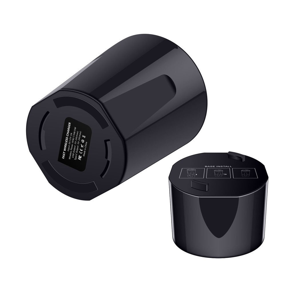 Chargeur de voiture sans fil 10W avec sortie USB