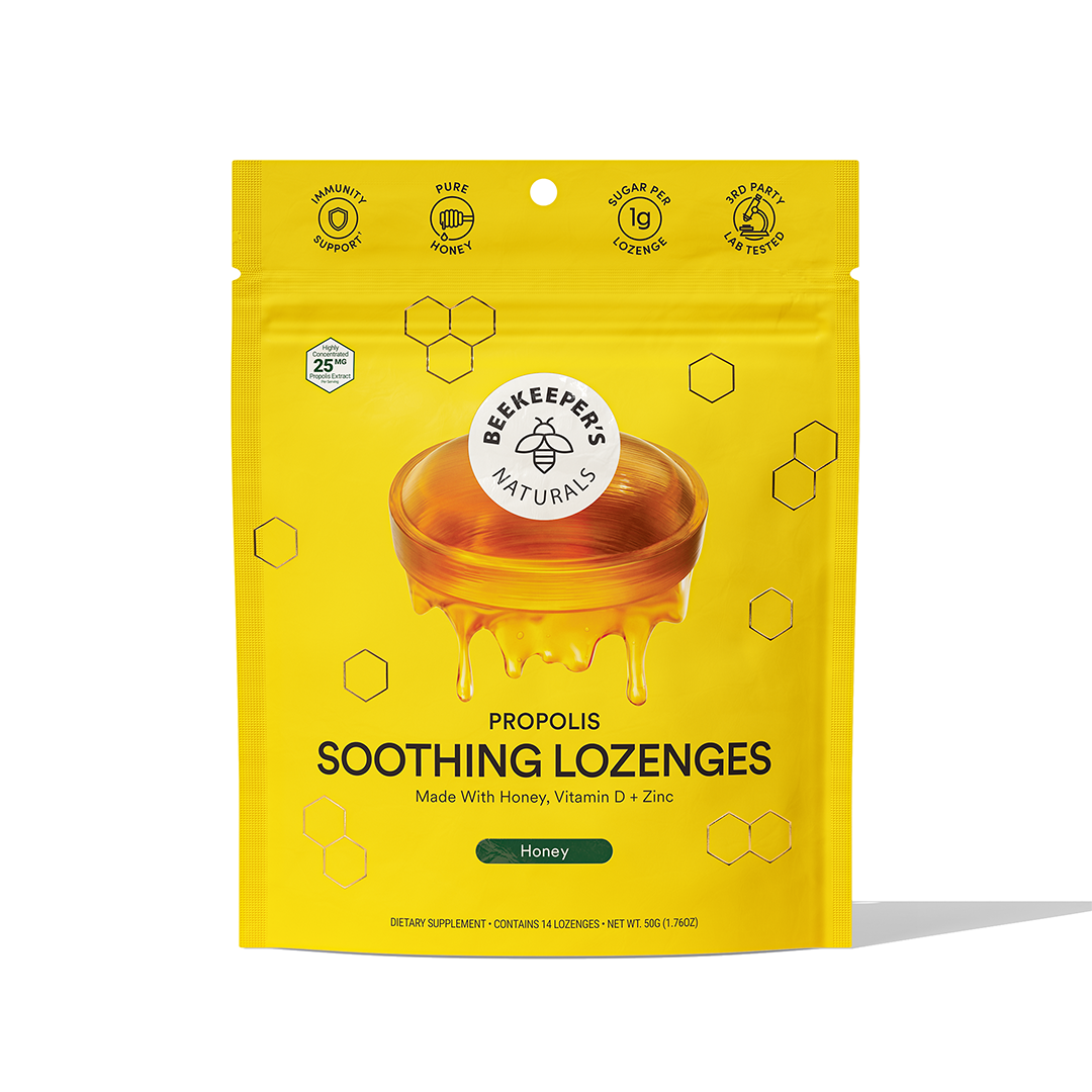 Bonbons apaisants au propolis de Beekeeper's Naturals - Miel - 14 unités