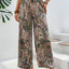 Printed Wide Leg Pants - Korvel