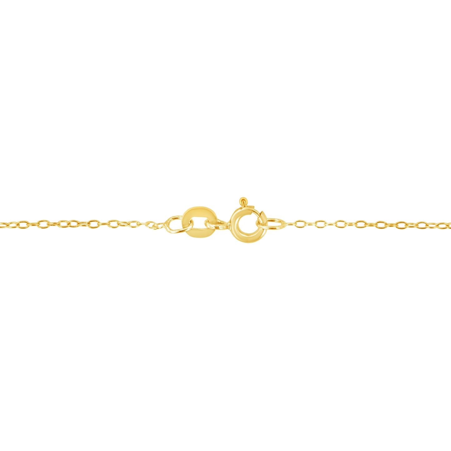 Collier Pendentif Cœur en Diamant Plaqué Or Jaune 14K