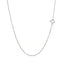 Cadena Clásica de Caja de Oro Blanco de 14k - 0.45mm