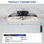 Ceiling Fan with Lights Dimmable LED - Korvel
