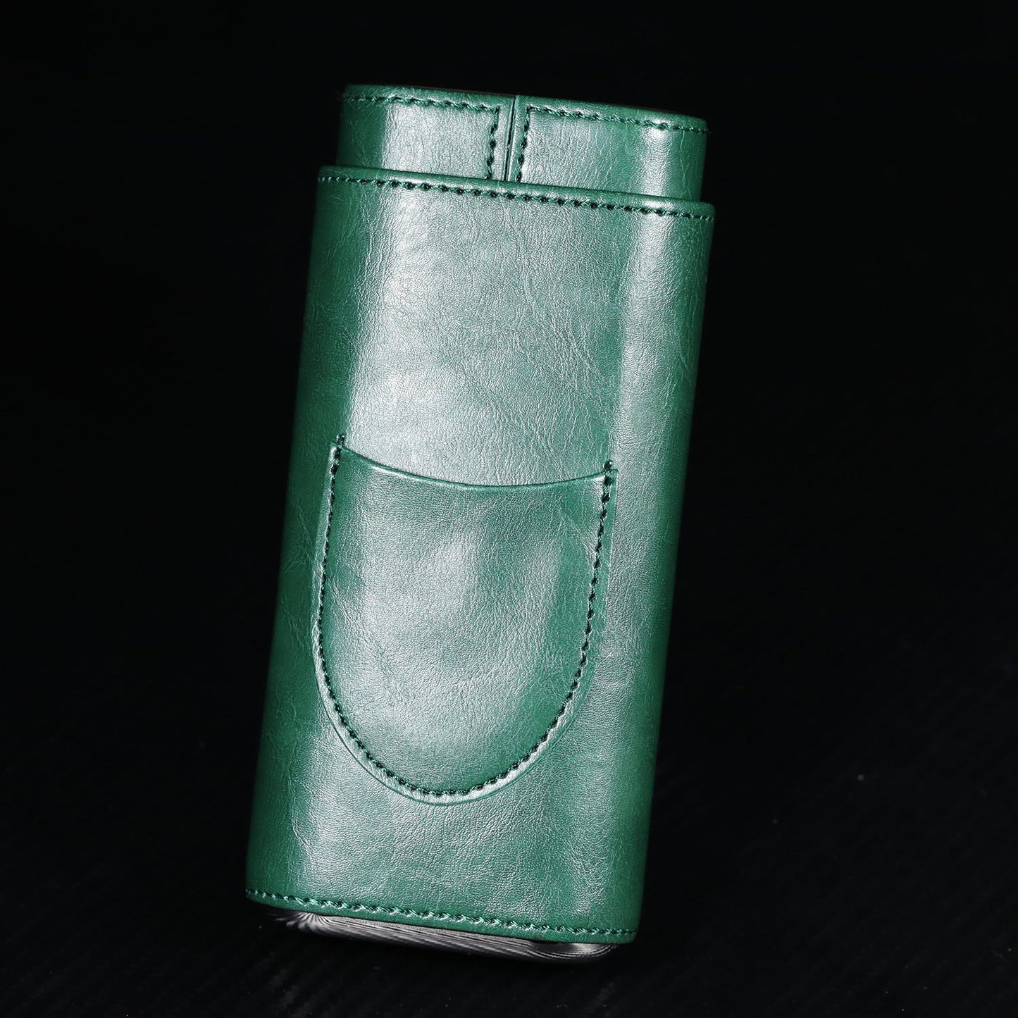 Boîte à cigares en cuir premium avec humidor en bois de cèdre