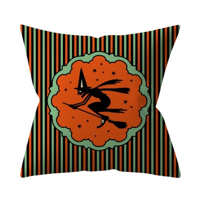 Trick or treat/pumpkin Cushion Cover 45*45cm Happy Halloween Throw Pillow Cover Happy Fall Y'all ghosts Horror Pillowcase - Korvel