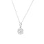 Pendentif collier en diamant en fleur en or blanc 14K 2,00 cttw
