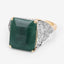 8.70 Carat Dyed Emerald & White Topaz Sterling Silver Ring