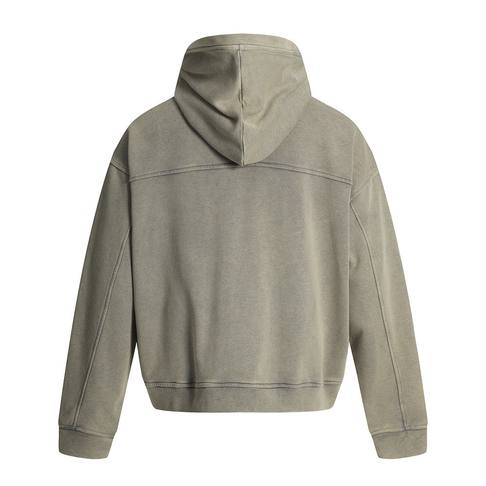 Post-Apocalyptic Punk Distressed Hooded Sweatshirt Loose Short Jacket for Men - Korvel