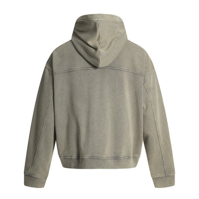 Post-Apocalyptic Punk Distressed Hooded Sweatshirt Loose Short Jacket for Men - Korvel