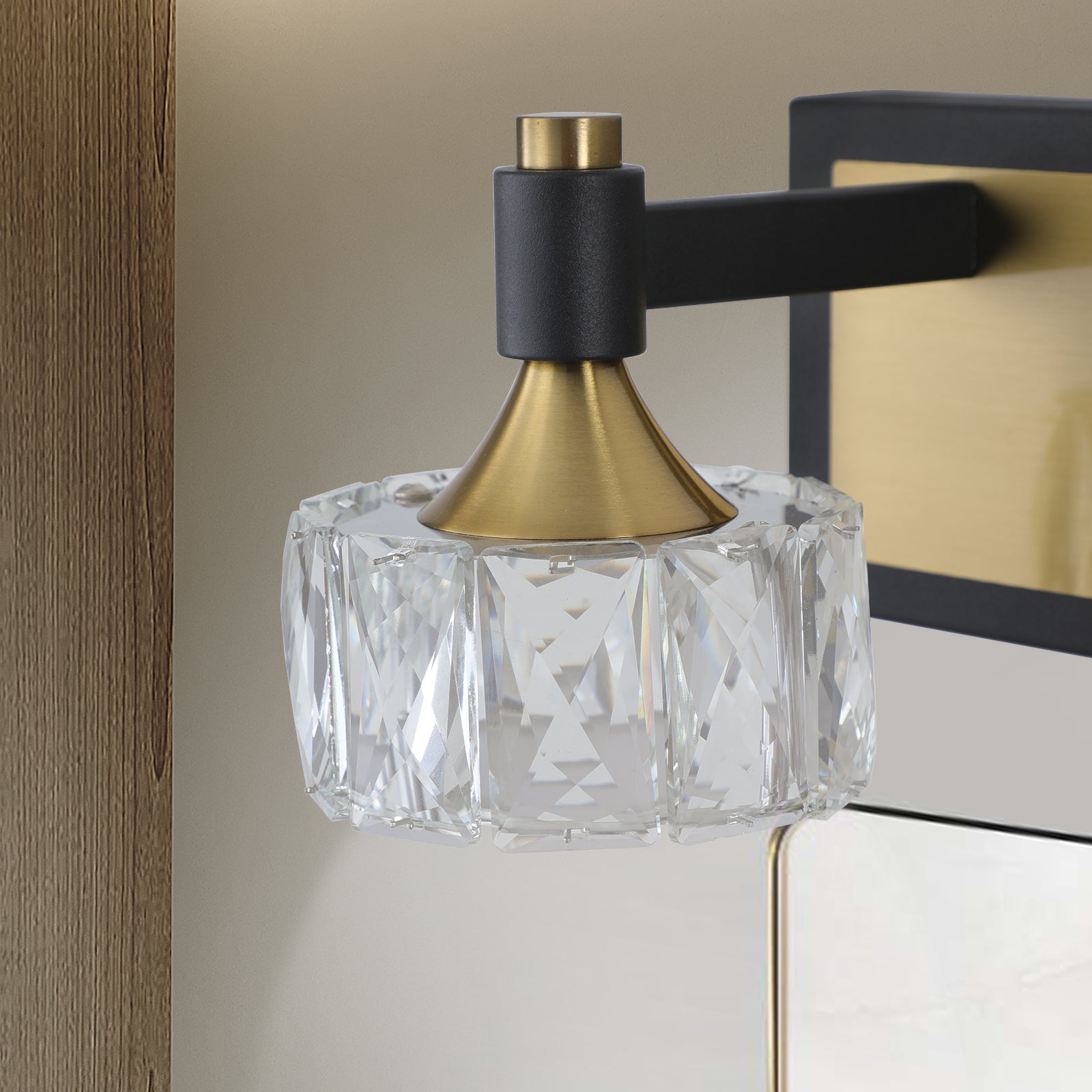 LED 4-Light Modern Crystal Bathroom Vanity Light Over Mirror Bath Wall Lighting  Fixtures - Korvel
