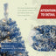 Set of 4 Premium Artificial Christmas Trees with LED Lights