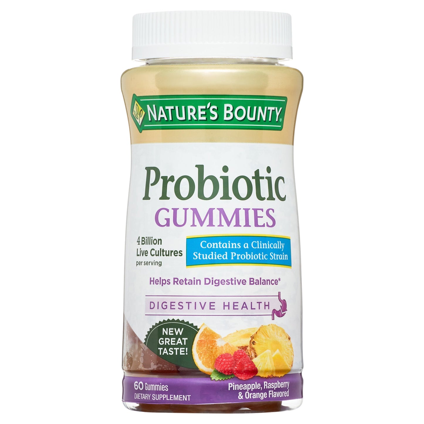 Gommes probiotiques de Nature's Bounty - Saveurs pour la santé digestive