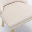 Tufted solid wood velvet soft cushion dining chair gold stainless steel plated leg nail head set of 2 pieces beige and gold - Korvel