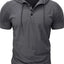 Camiseta Henley con Capucha Casual para Hombre en Tallas Grandes