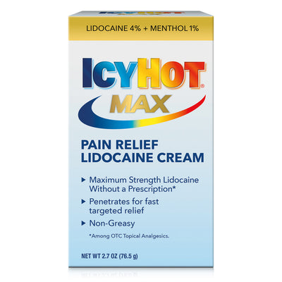 Crème analgésique Icy Hot Max Strength avec lidocaïne