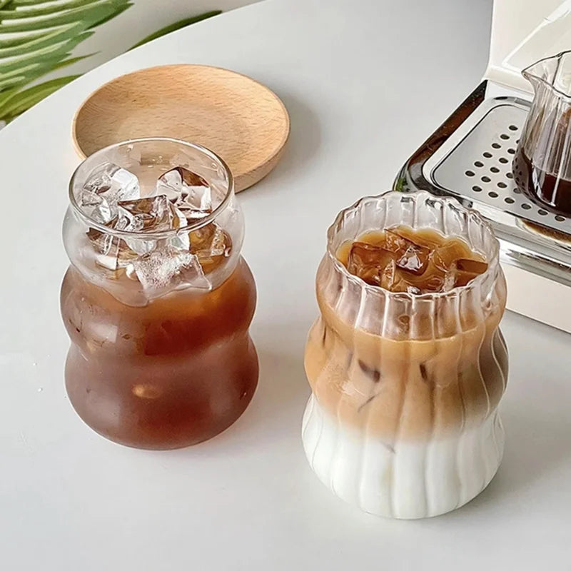 Thickened high borosilicate glass cup household transparent double-layer heat-resistant fruit juice cup - Korvel