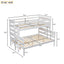 Wood Twin over Full Bunk Bed with Ladder White - Korvel