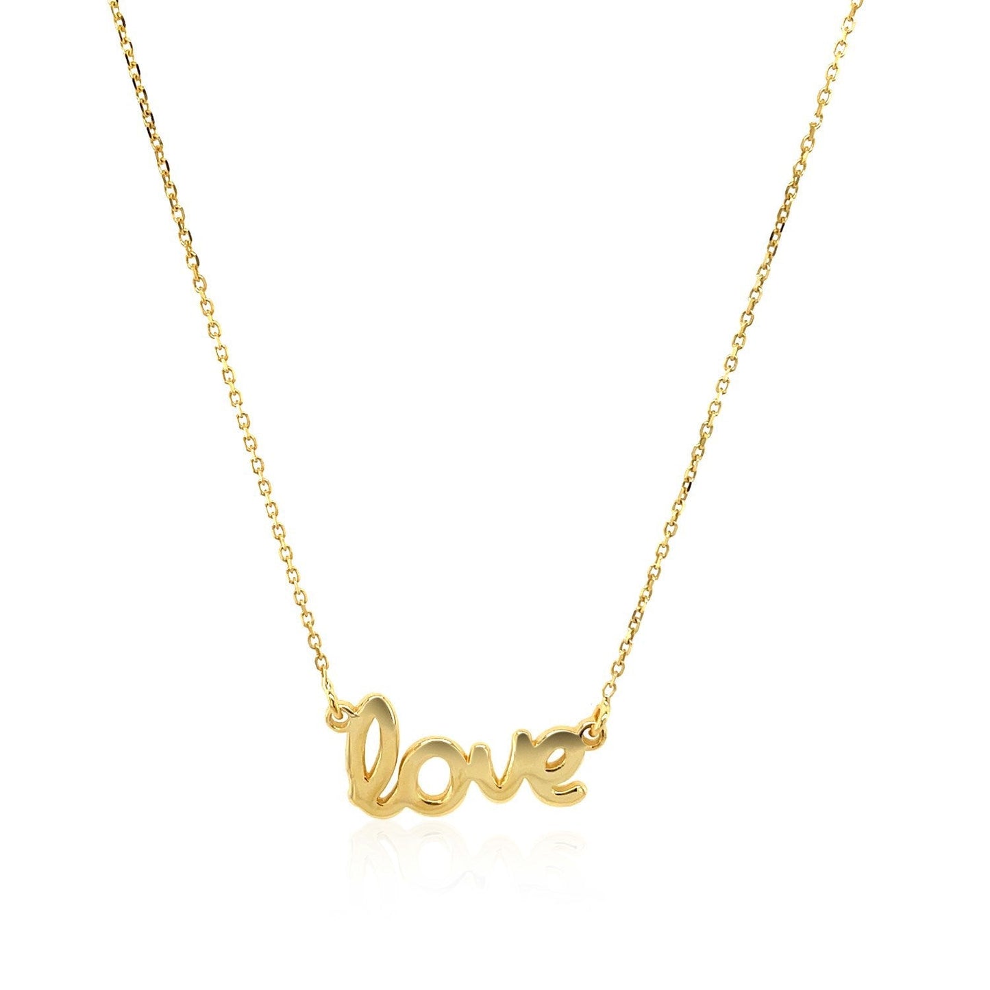 Collar LOVE en Oro Amarillo de 14k