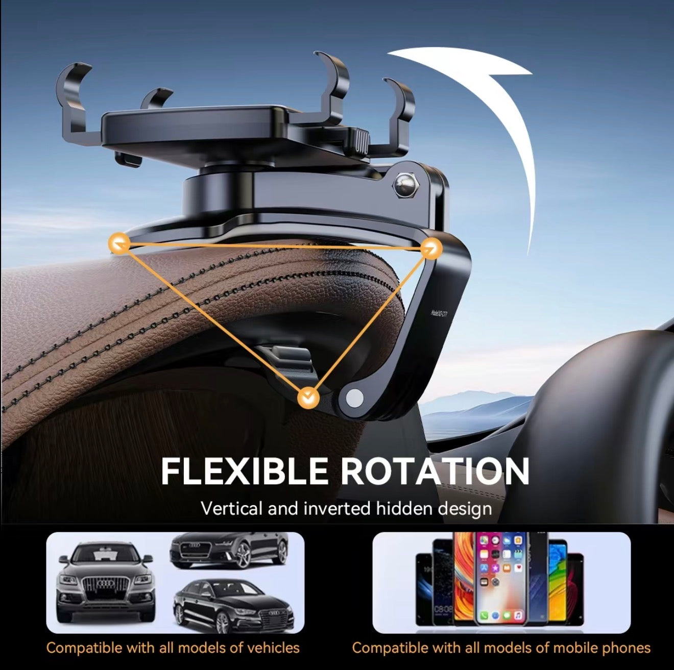 Soporte para Teléfono de Coche Grip360 - Seguro y Ajustable
