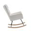 Premium Nursery Rocking Chair with Teddy Fabric Cushion
