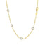 14k Yellow Gold CZ By the Yard Long Links Necklace