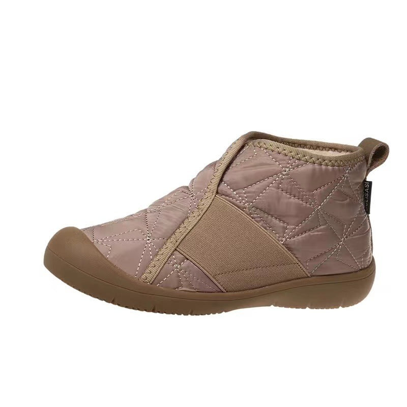 New Flat Snow Boots Winter Warm Non-slip Cotton Shoes Fashion Casual Waterproof Plush Ankle Boots - Korvel