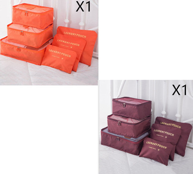 6-Piece Travel Storage Bag Set for Organized Packing