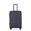 3 Piece Luggage Sets ABS Lightweight Suitcase with Two Hooks, Spinner Wheels, TSA Lock, (20/24/28) Black - Korvel