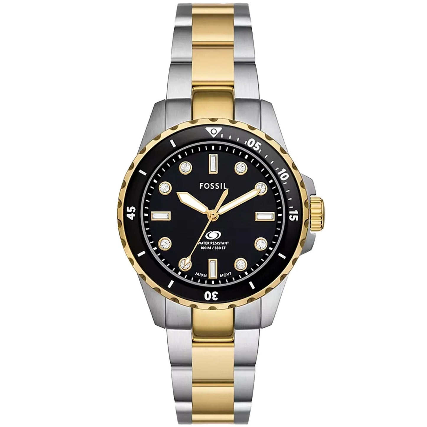 Montre de plongée bleue Fossil pour femmes