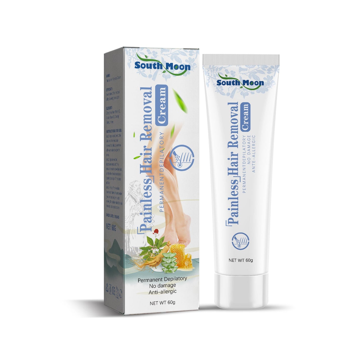 Painless Hair Removal Cream, Gentle Hair Removal Without Black Spots On The Whole Body Hair Removal Cream - Korvel