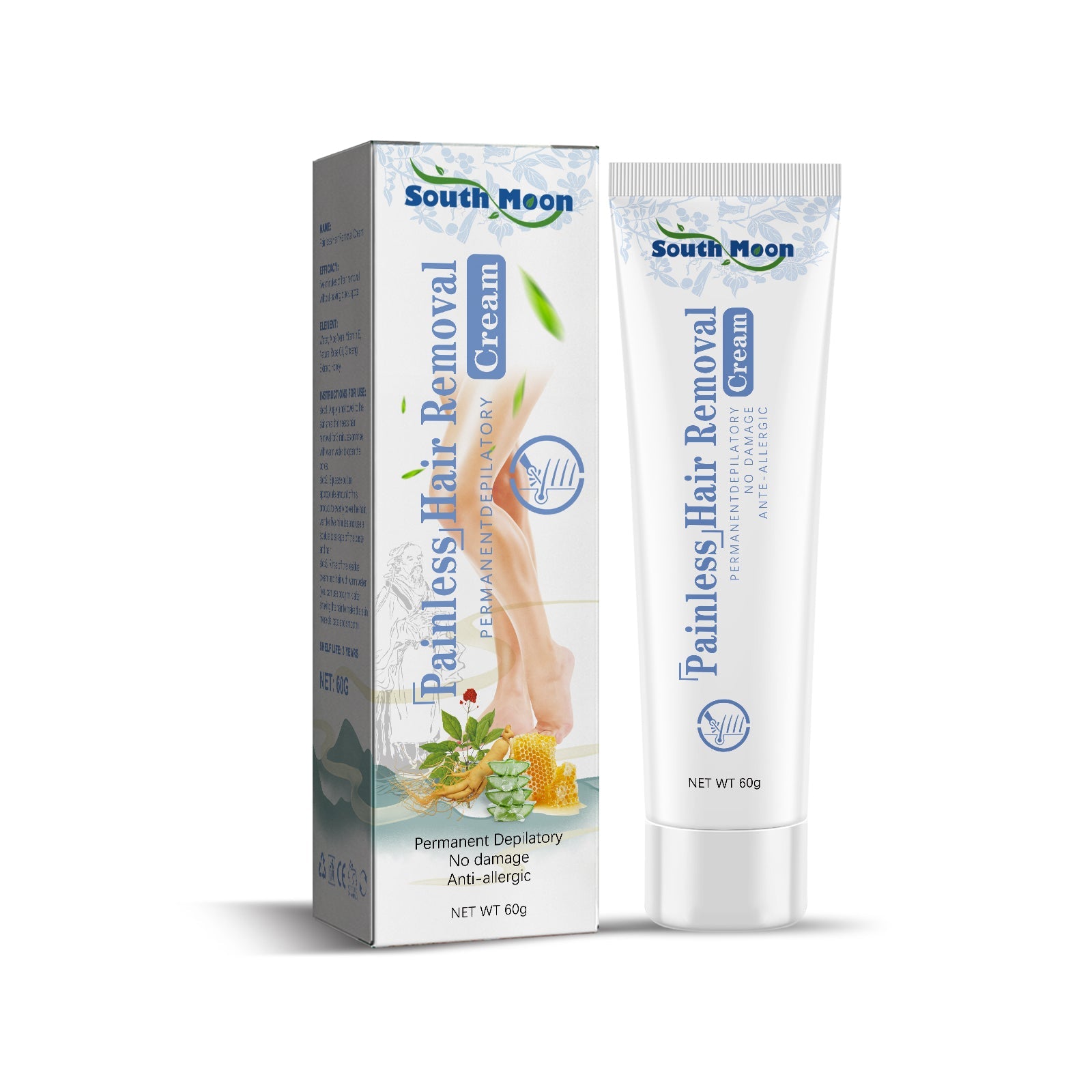 Painless Hair Removal Cream, Gentle Hair Removal Without Black Spots On The Whole Body Hair Removal Cream - Korvel