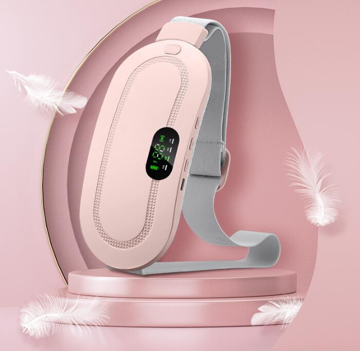 Waist Massager Warm Palace Belt Electric Heating Uterus Acupoints Vibrating Massage Relieve Menstrual Pain Portable USB Charging - Korvel