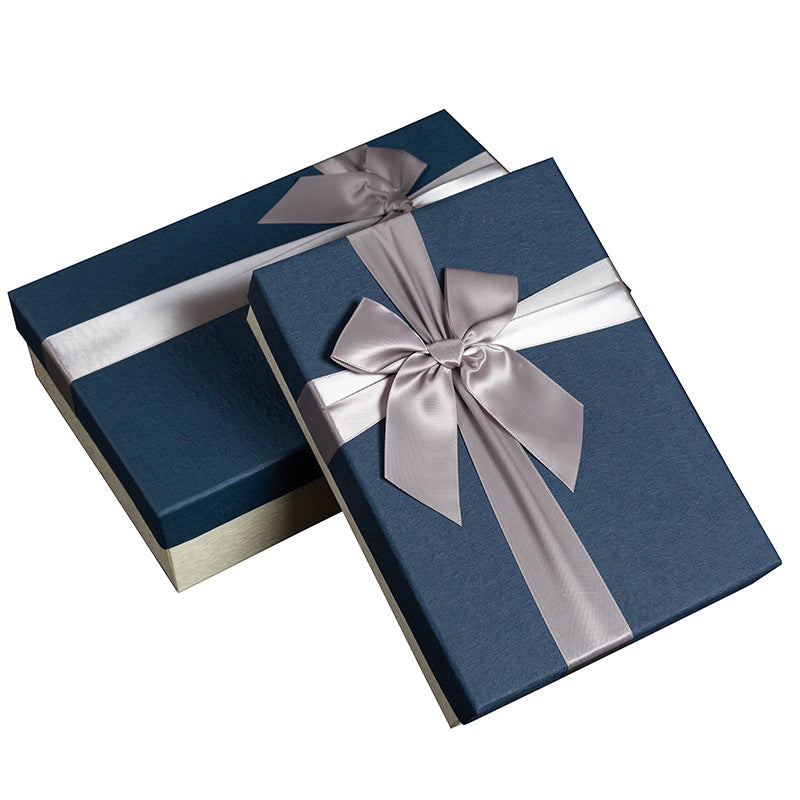 Bow gift box high-end world cover gift box for boys birthday shirt packaging box - Korvel
