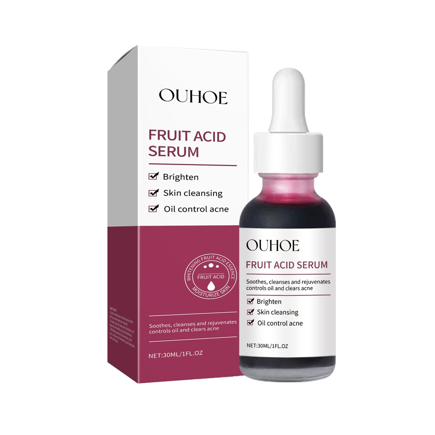 Essence Purifiante aux Acides de Fruits - Sérum Exfoliant Doux