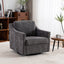 Fauteuil pivotant large avec coussin doux - Fauteuil moderne gris