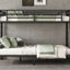 Metal Twin XL over Queen Bunk Bed for Teens and Adults,Space-Saving/Noise Reduced/No Box Spring Needed - Korvel