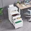 Premium Mobile Metal Filing Cabinet with Lock - 3 Drawers