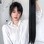 Grab clip ponytail wig female straight hair ponytail mini small grab clip ponytail long straight hair chemical fiber wig high ponytail - Korvel
