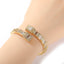 Fashionable Opening Bracelet Ins Style Diamond Set Interwoven Two Color Bracelet Personalized Hip Hop Men's Handpiece - Korvel