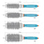 Professional Round Blue Hair Brush Ceramic Ion Hairbrush Comb Fashion Salon Hair Styling Tools - Korvel