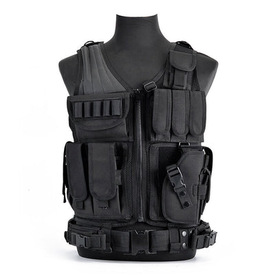 Wholesale Outdoor 6000D Nylon Multi-Pocket Gear Hunting Camouflage Breathable Training Equipment Tactical Grid Vest - Korvel
