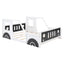 Full Size Classic Car-Shaped Platform Bed with Wheels White - Korvel