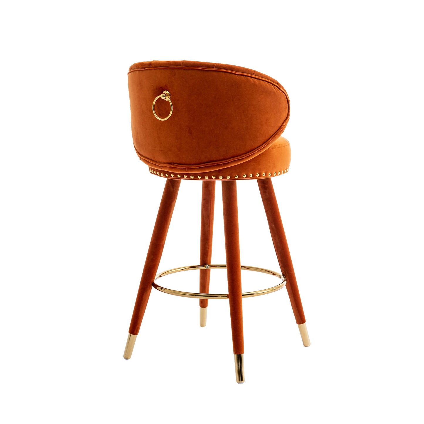 Conjunto de 2 Taburetes de Barra de Altura de Mostrador COOLMORE - Patas de Madera Sólida
