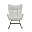 Premium Nursery Rocking Chair with Teddy Fabric Cushion