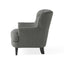 Modern grey fabric club chair and Ottoman set, stylish cushioned armchair, paired with Ottoman style - Korvel