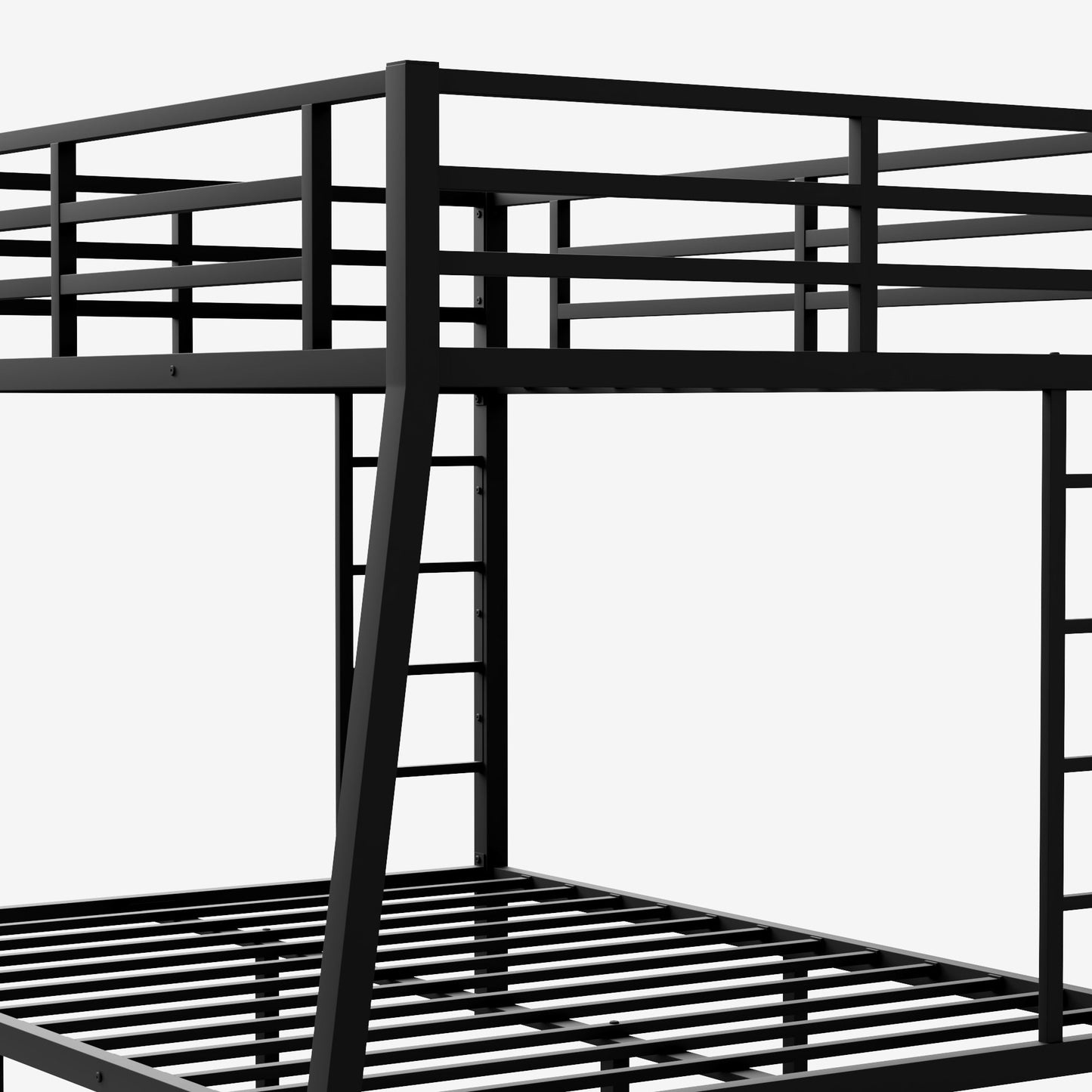 Metal Full XL over Queen Bunk Bed - Space-Saving Design