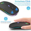 Wireless Mouse Bluetooth RGB Rechargeable Mouse Wireless Computer Silent Mause LED Backlit Ergonomic Gaming Mouse For Laptop PC - Korvel