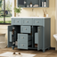 36 "bathroom makeup cabinet with resin sink combination and 2 drawers, with soft closing door, blue color - Korvel