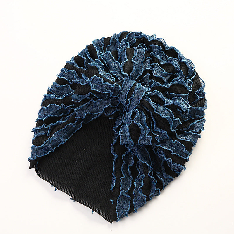 Baby Cow Louver Bow Head Cap Baby High Elastic Brimless Indian Tire Hat - Korvel