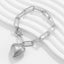 Ins Simple and Versatile Big Peach Heart Bracelet Personalized Heart shaped Iron Chain Bracelet for Women - Korvel